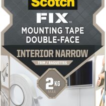 Scotch-Fix Pack de 4 Cintas de Montaje de Doble Cara - 10 mm x 2m - Color Blanco