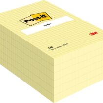 Post-It Pack de 6 Blocs de 100 Notas Adhesivas Reposicionables - Forma Rectangular - 101x152mm - Color Amarillo Claro