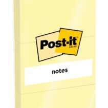 Post-It Pack de 3 Blocs de 100 Notas Adhesivas Reposicionables - 38x51mm - 100% PEFC - Color Amarillo Claro