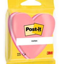 Post-It Bloc de 225 Notas Adhesivas Reposicionables - Forma Corazon - 70x70mm - Color Rosa