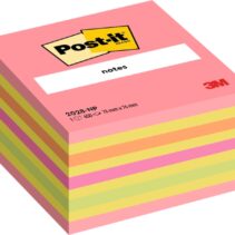 Post-It Cubo de 450 Notas Adhesivas Reposicionables - Forma Cuadrada - 76x76mm - Colores Surtidos