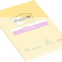 Post-It Super Sticky Pack de 6 Blocs de 75 Notas Adhesivas Reposicionables - Forma Rectangular - 101x152mm - Color Amarillo Claro