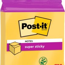 Post-It Super Sticky Cubo de 270 Notas Adhesivas Reposicionables - Forma Cuadrada - 76x76mm - Color Amarillo