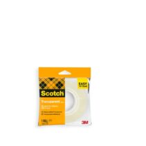 Scotch Pack de 8 Cintas Adhesivas - Facil de Cortar - 19mm x 33m - Color Transparente