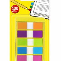 Post-It Index Pack de 5 Dispensadores con 20 Marcadores Reposicionables - 12 Packs por Tira - 2 Tiras por Paquete - Colores Surtidos