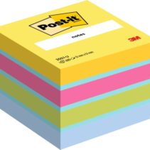 Post-It Cubo de 400 Notas Adhesivas Reposicionables - Forma Cuadrada - 51x51mm - Colores Surtidos