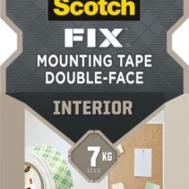 Scotch-Fix Cinta de Montaje para Interior de Doble Cara - 19 mm x 1.5m - Color Blanco
