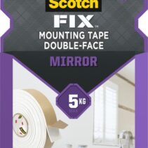Scotch-Fix Cinta de Montaje de Doble Cara para Espejos - 19mm x 5m - Color Blanco