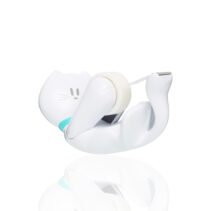 Scotch Magic Dispensador de Cinta Adhesiva - Forma de Gato - Incluye 1 Rollo de 19mm x 8.89m - Color Blanco