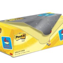 Post-It Pack de 20 Blocs de 100 Notas Adhesivas Reposicionables - Forma Cuadrada - 76x76mm - Color Amarillo Claro