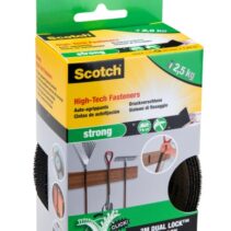 Scotch Pack de 2 Cierres Adhesivos Reposicionables - 25mm x 1.2m - Color Negro