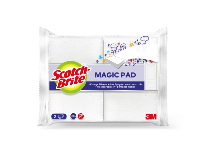 Scotch-Brite Magic Pad Pack de 2 Esponjas Magica de Limpieza - Color Blanco