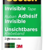Scotch Magic Pack de 2 Cintas Adhesivas Invisible - 19mm x 6m - Color Transparente