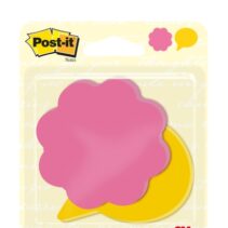 Post-It Pack de 2 Blocs de 30 Notas Forma Troquelada Flor - 72.5x72.5mm - 100% PEFC - Colores Surtidos