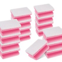 Scotch-Brite Pack de 16 Esponjas para Aseo XXL - Proteccion para los Dedos - Color Rosa/Blanco