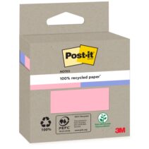 Post-It Pack de 2 Blocs de 100 Notas Adhesivas Recicladas - Forma Cuadrada - Colores Surtidos
