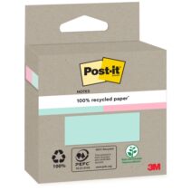Post-It Pack de 2 Blocs de 100 Notas Adhesivas Recicladas - Forma Cuadrada - Colores Surtidos