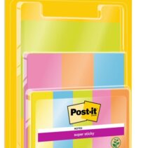 Post-It Super Sticky Pack de 9 Blocs de 45 Notas Adhesivas Reposicionables - 100% PEFC - Colores Surtidos