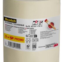 Scotch Utility Pack de 3 Cintas de Enmascarar - 48mm x 50m - 70% PEFC - Color Blanco