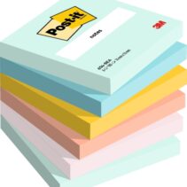 Post-It Pack de 6 Blocs de 100 Notas Adhesivas Reposicionables - Forma Cuadrada - 76x76mm - Colores Surtidos