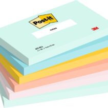Post-It Pack de 6 Blocs de 100 Notas Adhesivas Reposicionables - Forma Rectangular - 76x127mm - Colores Surtidos