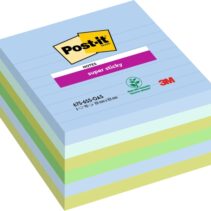 Post-It Super Sticky Pack de 6 Blocs de 90 Notas Adhesivas Reposicionables - Forma Cuadrada - 101x101mm - Colores Surtidos