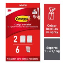 Command Pack de 2 Ganchos Especiales para Pulverizador - 6 Tiras Adhesivas - Soporta hasta 1.1kg - Color Blanco