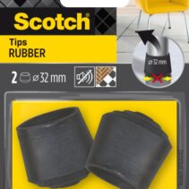 Scotch Pack de 2 Conteras de Goma - Diametro de 32mm - Color Negro