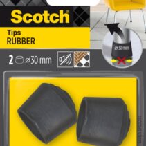 Scotch Pack de 2 Conteras de Goma - Diametro de 30mm - Color Negro