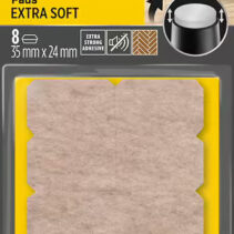 Scotch Pack de 8 Almohadillas de Fieltro Adhesivas - Extra Suaves - 35  x 24mm - Color Beige