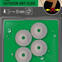 Scotch Pack de 4 Almohadillas Antideslizantes para Artornillar - Uso en Exterior - 25mm - Color Transparente