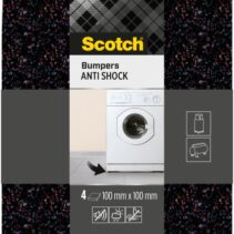 Scotch Pack de 4 Almohadillas Protectoras Antichoque - 100x100mm - Color Negro