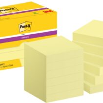 Post-It Super Sticky Pack de 12 Blocs de 90 Pack de 12 Blocs de 90 Notas Adhesivas Reposicionables - 47.6x47.6mm - Color Amarillo Claro