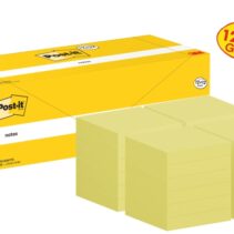 Post-It Pack de 24 Blocs de 100 Notas Adhesivas Reposicionables - Forma Cuadrada - 76x76mm - Color Amarillo Claro