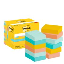 Post-It Pack de 12 Blocs de 100 Notas Adhesivas Reposicionables - Forma Rectangular - 38x51mm - Colores Surtidos