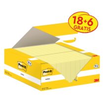 Post-It Pack de 24 Blocs de 100 - Forma Rectangular - 38x51mm - Color Amarillo Claro