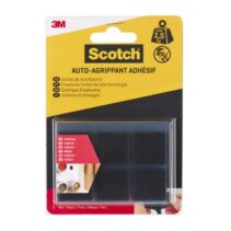 Scotch Pack de 12 Cierres Adhesivos Reposicionables - 22x22mm - Uso en Interior - Color Negro