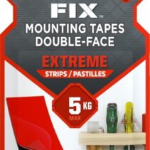 Scotch-Fix Pack de 8 Tiras de Montaje Extremo de Doble Cara - 25x76mm - Color Negro