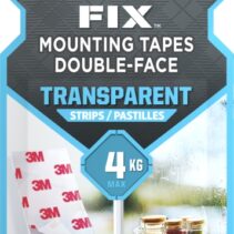 Scotch-Fix Pack de 8 Tiras de Montaje de Doble Cara Transparentes - 25x76mm - Color Transparente