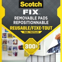 Scotch-Fix Pack de 36 Tiras Adhesivas Reutilizables - 11mm x 15mm - Color Blanco