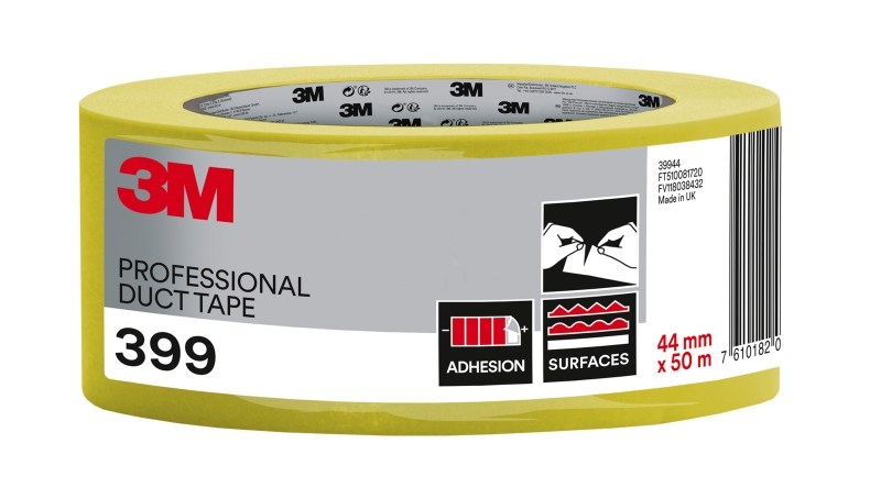 3M Cinta Adhesiva Americana - para Superficies Rugosas - 44mm x 50m - Alta Visibilidad - Color Amarillo