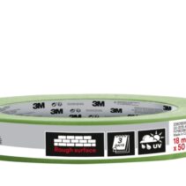 3M Cinta de Enmascarar Profesional para Superficies Rugosas - 18mm x 50m - Color Verde