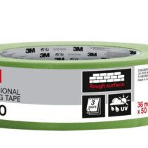 3M Cinta de Enmascarar Profesional para Superficies Rugosas - 36mm x 50m - Color Verde