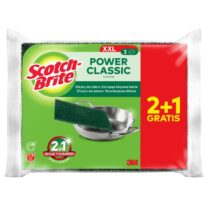 Scotch-Brite Classic Pack de 3 Estropajos de Cocina XL - Promocion 2 + 1 Gratis - Color Verde Oscuro