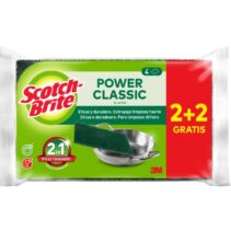 Scotch-Brite Classic Pack de 4 Estropajos de Cocina - Promocion 2 + 2 Gratis - Color Verde Oscuro