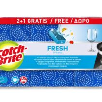 Scotch-Brite Fresh Pack de 3 Estropajos de Cocina - Promocion 2 + 1 Gratis - No Raya - Color Morado