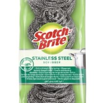 Scotch-Brite Pack de 4 Estropajos de Acero Inoxidable - Promocion 3 + 1 Gratis - Color Gris Metalizado