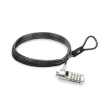 Ewent Cable de Seguridad para Portatil - Candado de Combinacion Numerica - Cable de Acero - 1.5m de Longitud - Color Negro