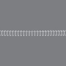 GBC Wirebind Pack de 100 Alambres de Encuadernacion 8mm para Paso 3:1 Redondo o Cuadrado - Formato A4 - Para 34 Orificios - Encuaderna hasta 70 Hojas - Color Blanco