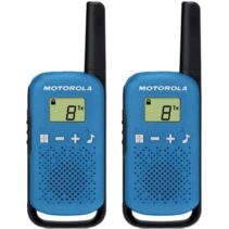 Motorola T42 Pack 2 Walkie Talkies - 16 Canales PMR446 - Alcance hasta 4Km - Autonomia hasta 18h - Color Azul